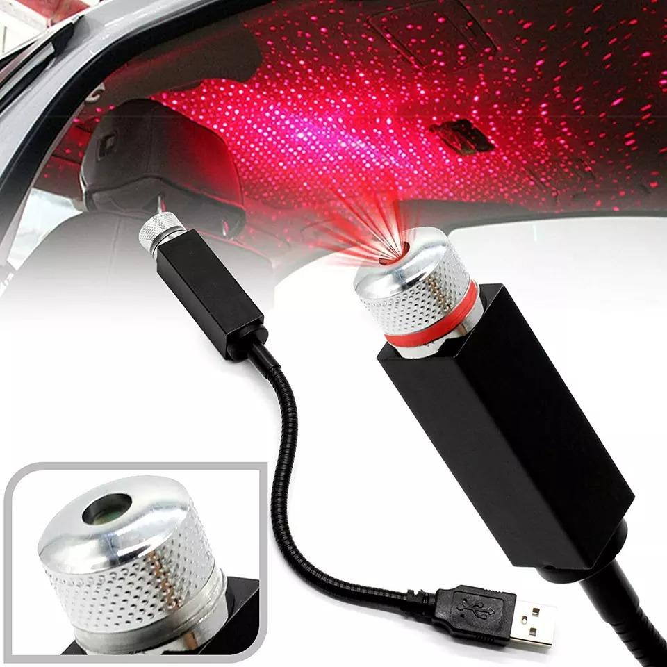 Car roof star lights Star Lamp USB Fancy Lights (Red Color)