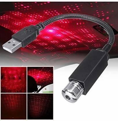 Car roof star lights Star Lamp USB Fancy Lights (Red Color)